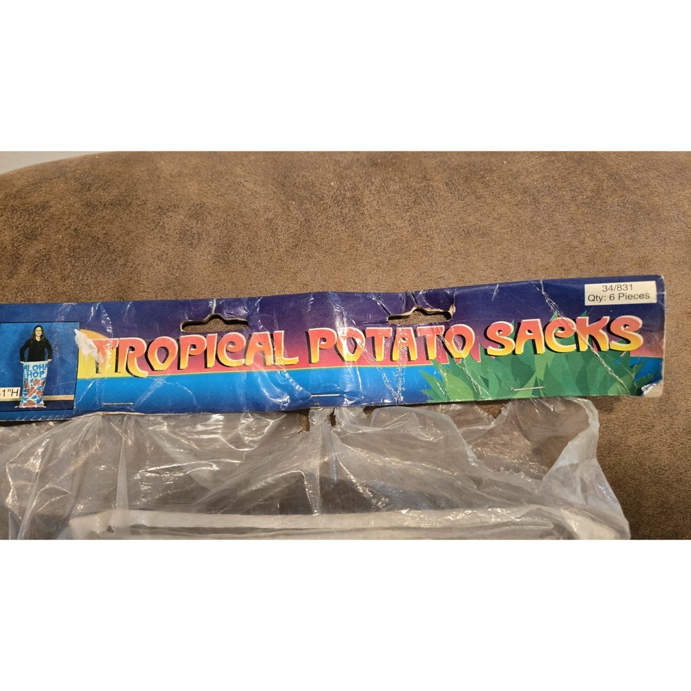 Tropical Potato‎ Sack Race 6pc 41" Aloha Luau Tiki Party Adult Games Retro - Picture 3 of 5